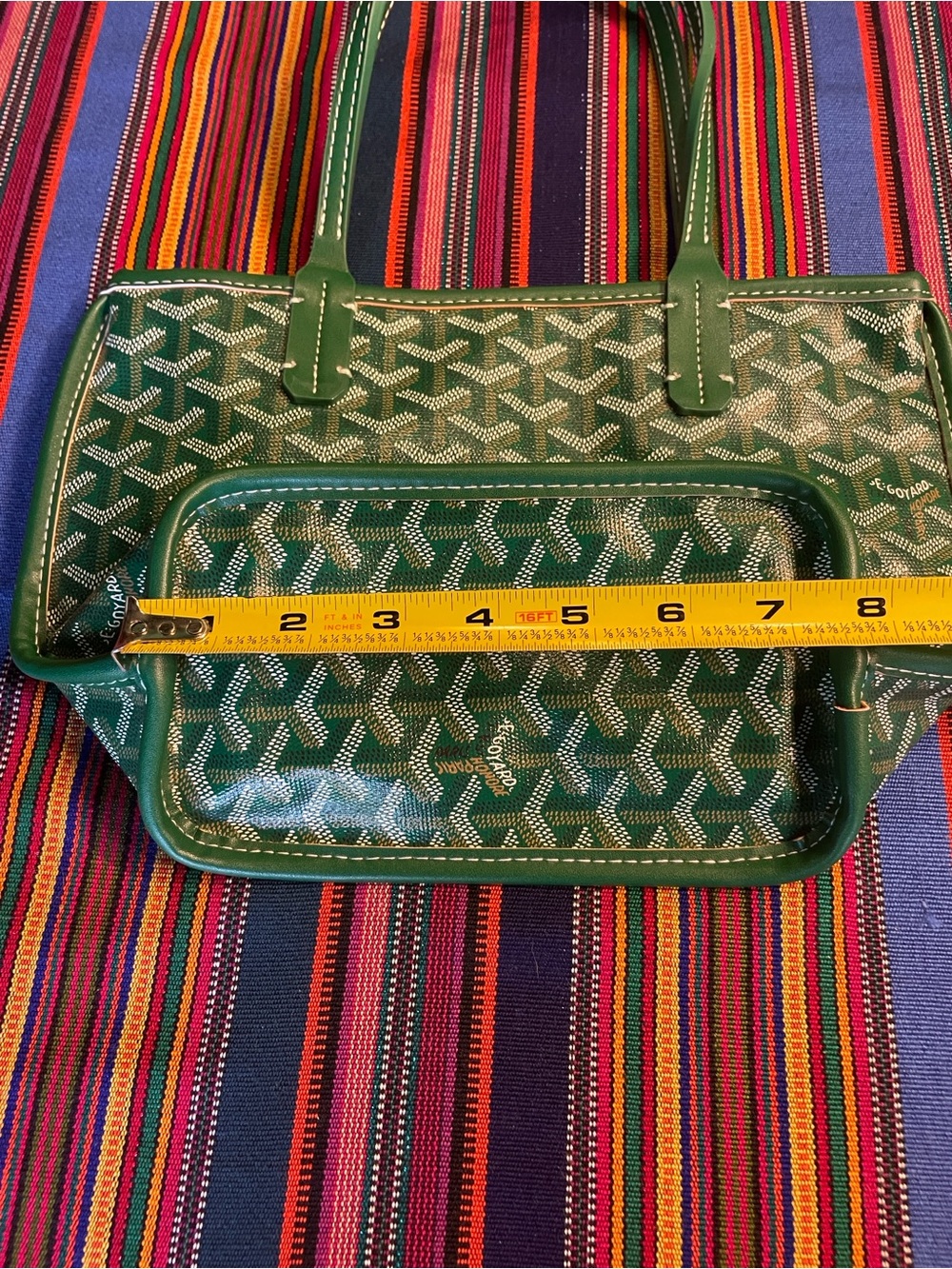 Green Mini Anjou Dupe Tote - Picture 7 of 11